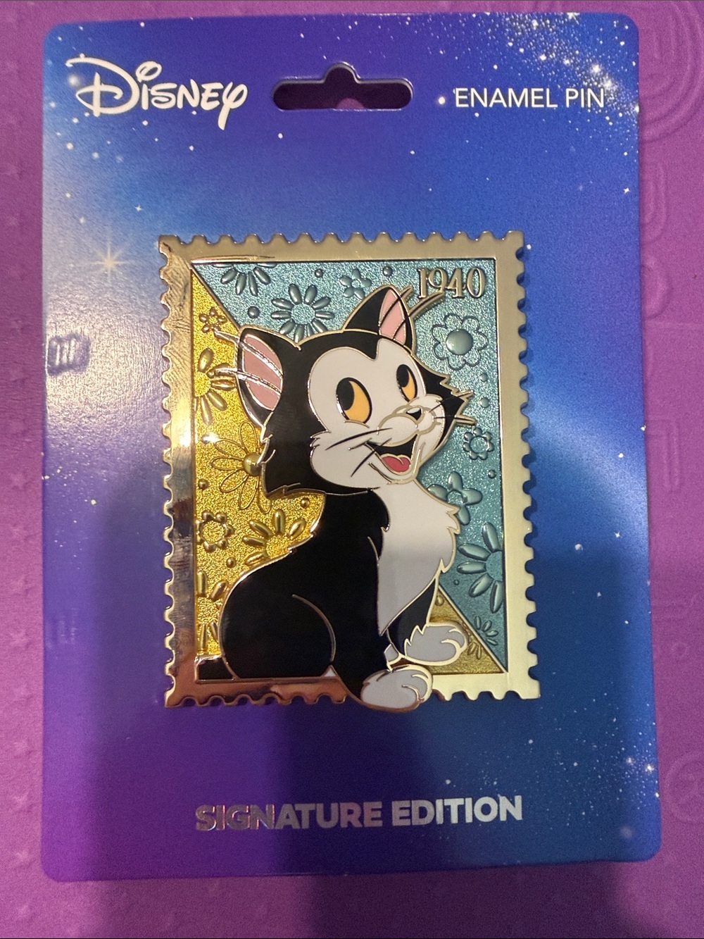 Disney PALM Royal Stamp Figaro Enamel Pin - Signature Edition 400 Pink à la Mode
